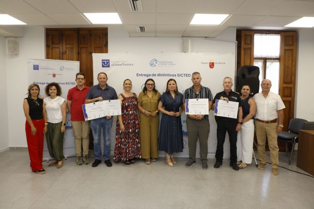 El Gobierno regional reconoce la excelencia turística de Fortuna con nuevas distinciones SICTED