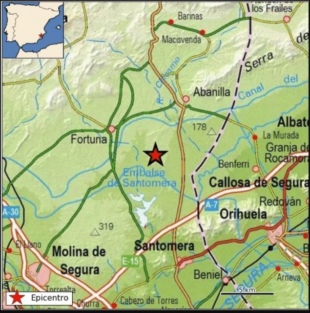 Terremoto de magnitud 2.8 con epicentro en Fortuna