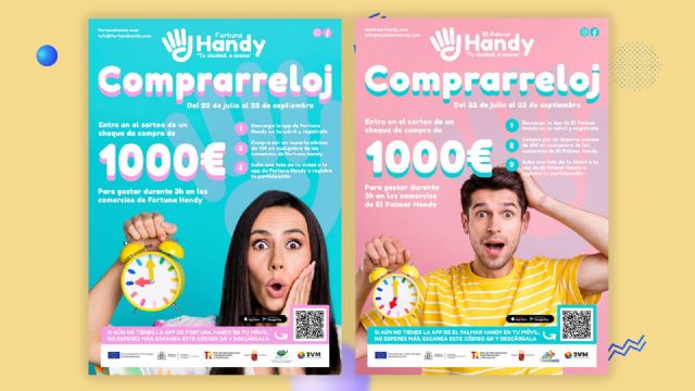 Los comerciantes de El Palmar y Fortuna organizan una 'Comprarreloj' en la que sortearán dos cheques de 1.000 euros para gastar en 3 horas