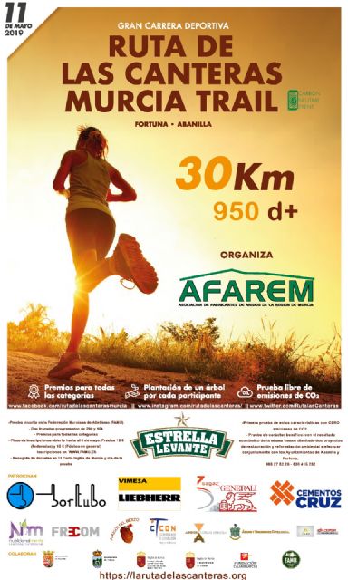 Este viernes, presentación de la Ruta de las Canteras Murcia Trail