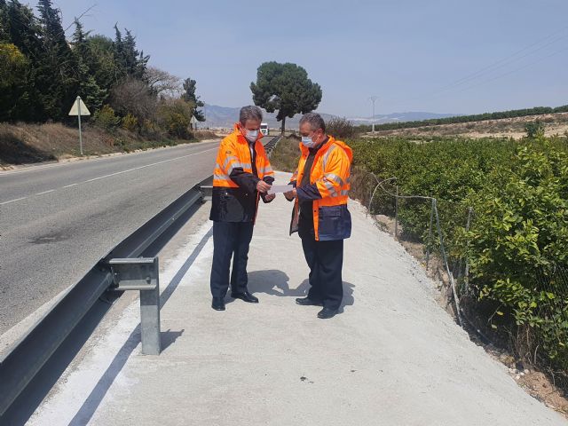 Fomento mejora la seguridad de la carretera que comunica los municipios de Murcia y Fortuna