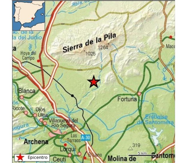 Nuevo sismo de magnitud 2.5 y epicentro al oeste de Fortuna